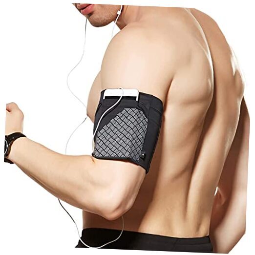 Running Cell Phone Armband for All Phones - Large Black Sports Band  