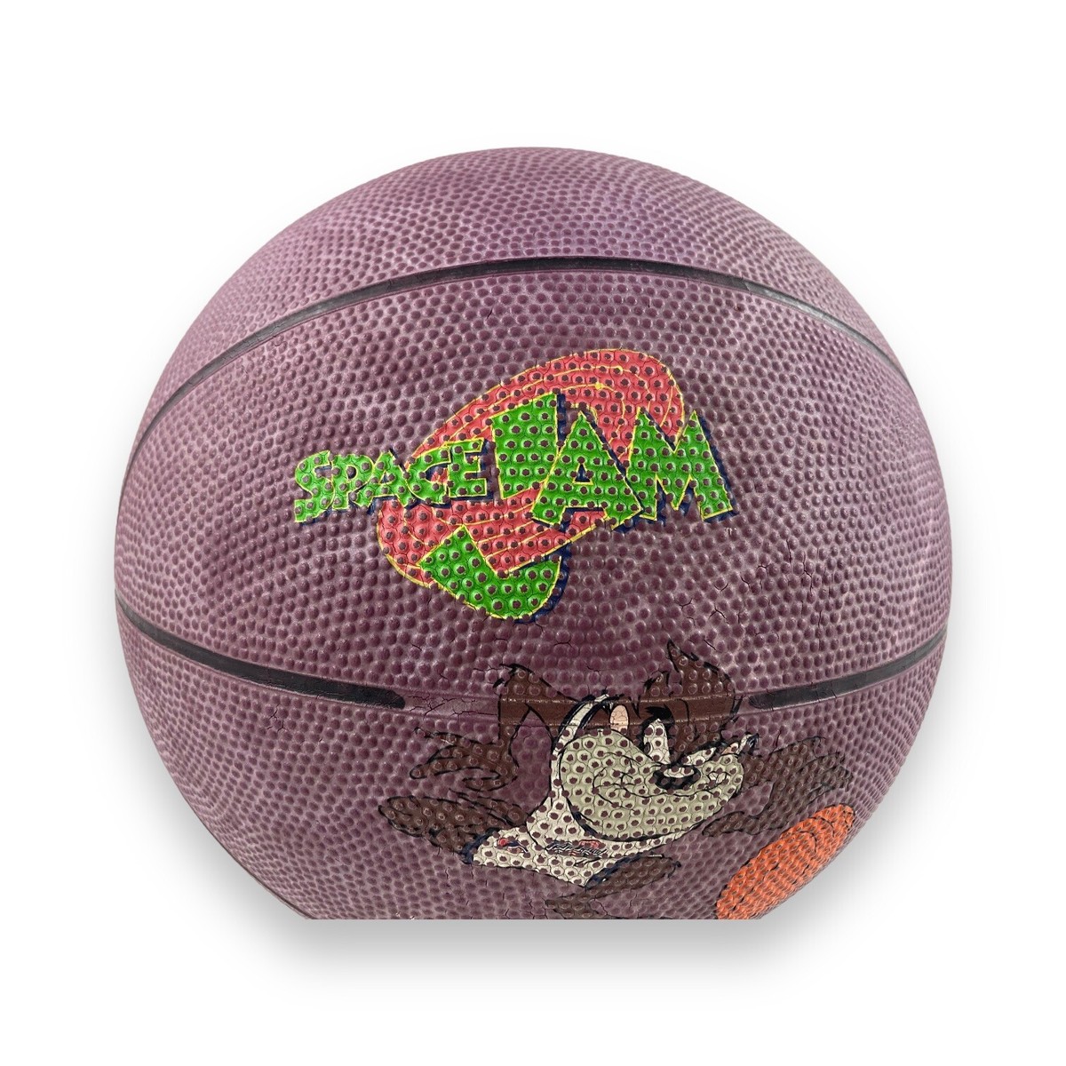 Vintage 1996 Space Jam Tasmanian Devil Basketball Spalding Purple