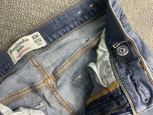 Abercrombie Kids Super Skinny Blue Jeans SLIM 11/12 - Picture 9 of 14