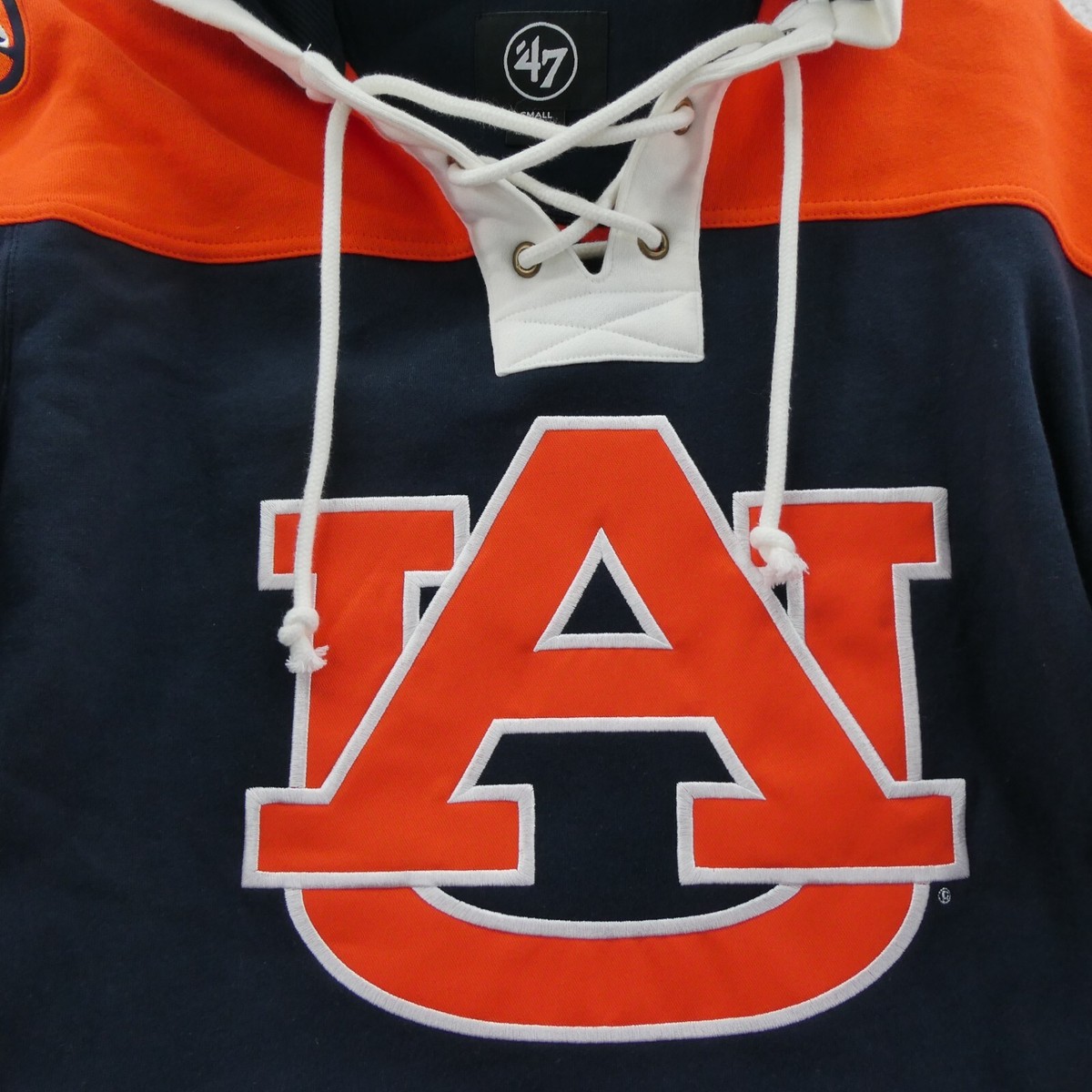 Auburn Tigers Hoodie Womens Small '47 Brand Navy Blue