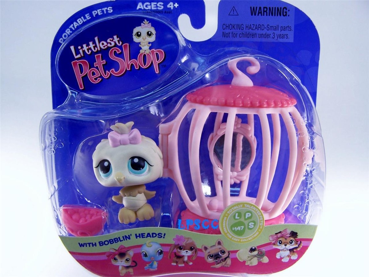 Littlest Pet Shop SUPER RARE! Portable Talented OWL wCage lot #147