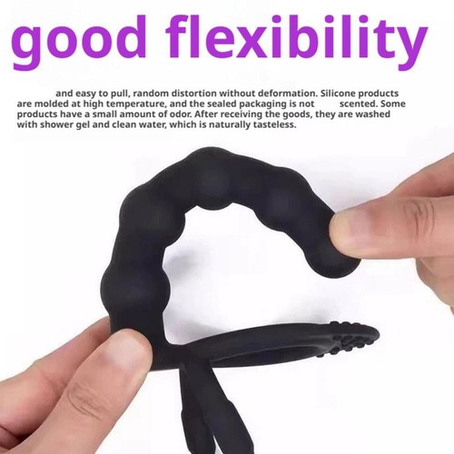 -Männliche und weibliche Silikon Analdilatation Shared Posterior Anal Plug Double Beads - Bild 7 von 13