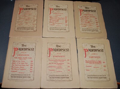 6-The Palimpsest, Iowa History publication, 1921-1935 Interesting Iowa History