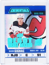 2019 2019-20 UPPER DECK CREDENTIALS BRANDON GIGNAC DEBUT TICKET ACCESS 809/999