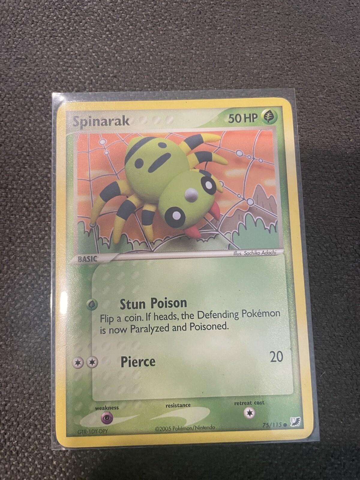 Spinarak 75/115 EX Unseen Forces Pokemon Trading Card NM