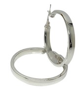 White gold finish Large hoop earrings free postage GIFT IDEA free post