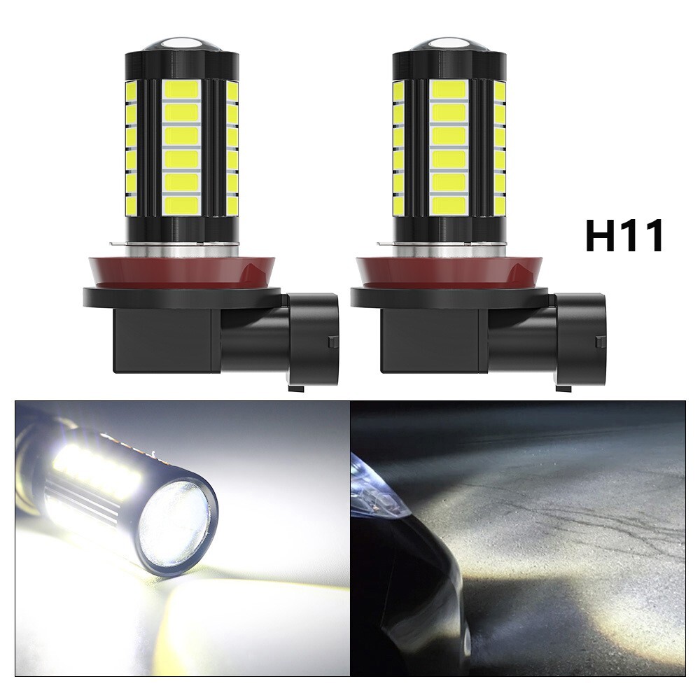 2X H11 LED Headlight Fog Conversion Kit Low Beam Bulbs Super Bright 6500K White