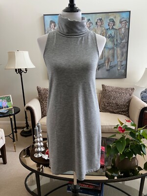 NWOT Nordstrom's Leith Gray Turtleneck Sleeveless Halter Dress Sz XS | eBay