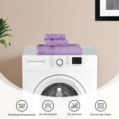 600 GSM Egyptian Cotton Highly Absorbent Solid 9-Piece Ultra Soft Towel Set - Picture 81 of 132