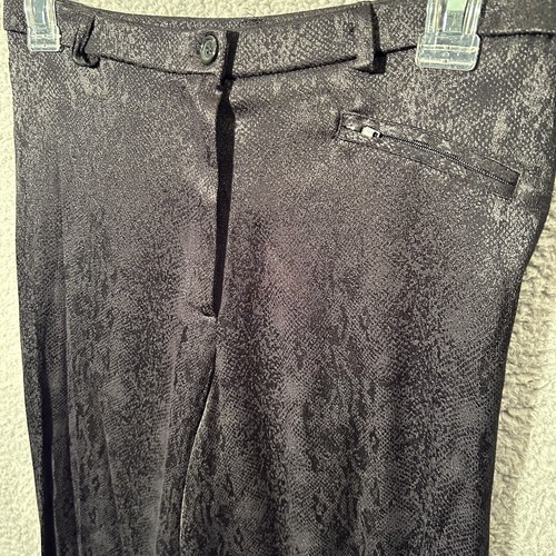 Benelle New York Straight Cut Snake Print Dress Pants Women's 8 Black USA - Picture 2 of 6