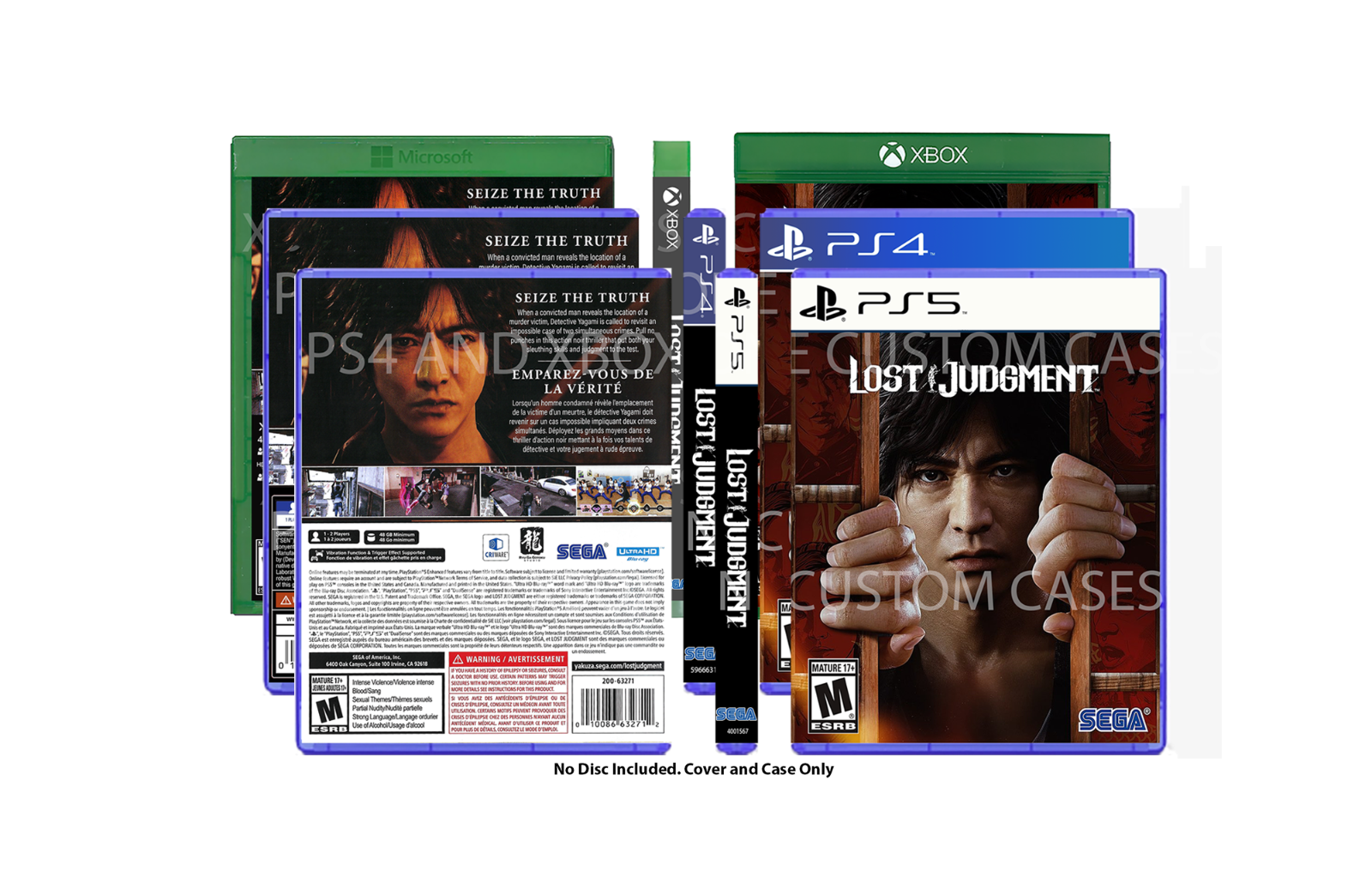 Waterfront Ambassadør høst REPLACEMENT CASE NO DISC Lost Judgement NO DISC PS4 PS5 XBOX | eBay