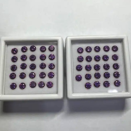 Round Cut Moissanite Purple Color Loose Stone Gemstone VVS1 With GRA Jewelry DIY - Picture 8 of 12