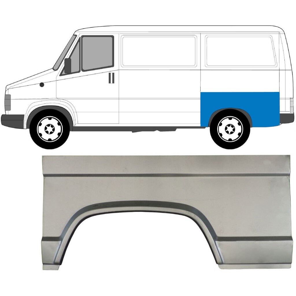 FIAT DUCATO / C25 / J5 1981-1994 REAR WHEEL ARCH REAR WING REPAIR PANEL / LEFT