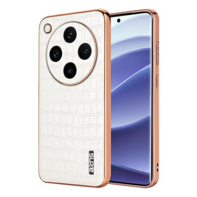 Für Oppo Find X8 Pro Electroplated Rahmen Krokodil Textur Coverage Telefon Case