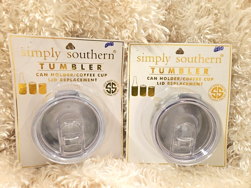 SIMPLY SOUTHERN Can Holder/Coffee Cup Lid Clear Replacement Lot/2 SEALED! - Picture 8 of 10