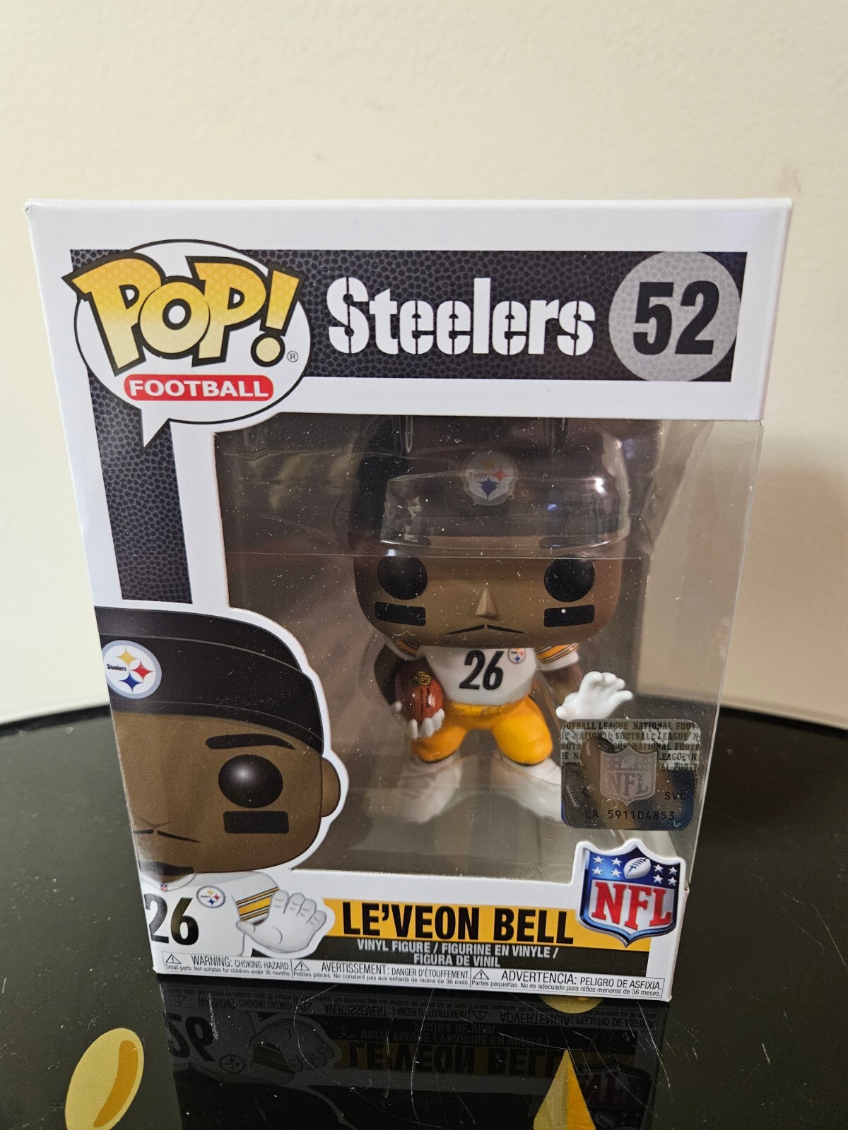 Funko Pop! Le'Veon Bell Pittsburgh Steelers White Away Jersey Vinyl Figure #52