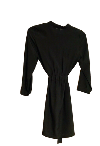 Petticoat Alley Black Dress Women's XS Sash Band Collar Professional Career Work - Picture 2 of 15
