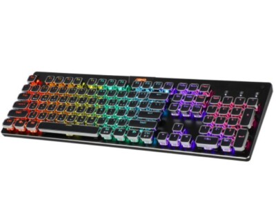 Abko K840 Square Retro Axis Exchange Gaming Mechanical Keyboard Black Blue Click