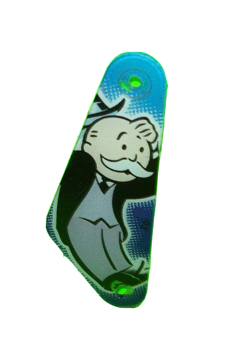 Vintage 2001 Monopoly Pinball Machine Left Slingshot Plastic Replacement Part  