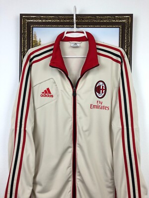 Vintage Adidas AC Milan Football Jacket Soccer Track Top Mens Rare