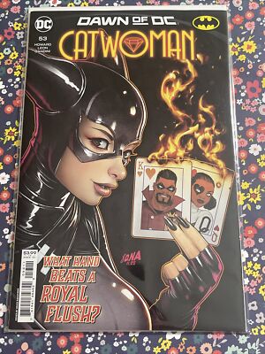 CATWOMAN #53 DAVID NAKAYAMA REGULAR MAIN COVER 2023 DC royal flush fire cards