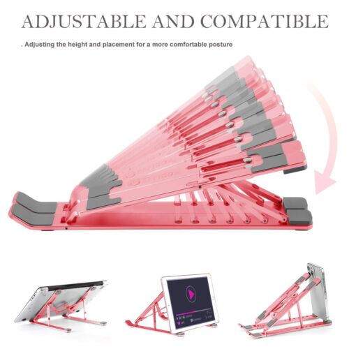Adjustable Laptop Stand for Desk Ergonomic Lap Riser Portable MacBook Stand A... - Picture 2 of 6