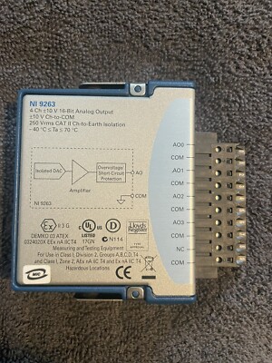 National Instruments NI 9263 CDAQ Analog Output Module - Used, Simultaneous Updating