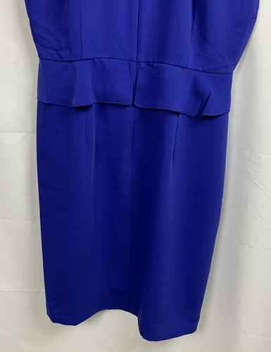 Vestido Vaina Turk Azul Borde con Volantes Sin Mangas Halter con Cremallera (2 Tallas) NUEVO - Imagen 7 de 11