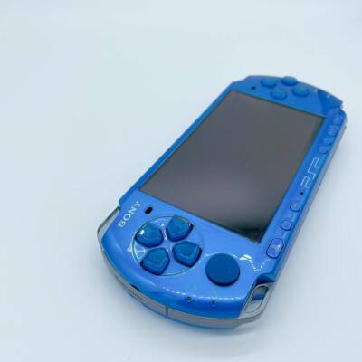 186000 現状品 PlayStationPortable（PSP） PSP3000  ブルー [250906HM220058] Sony PSP 3000 console OEM - Vibrant Blue + Official 4GB Memory +