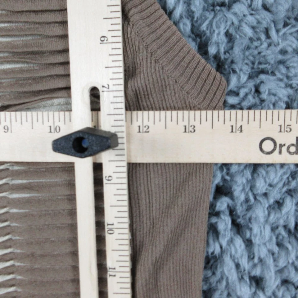 Hugo Boss Shirt Womens ES Medium Brown Stretch Narrow Sleeveless - Image 4 of 4