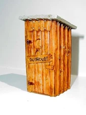 Outhouse Miniature Custom Rustic 1/24 Scale G Scale Diorama Accessory Item
