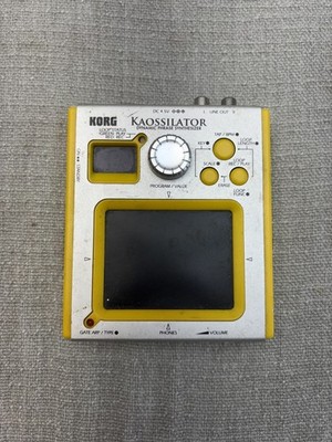 Korg Kaossilator KO-1 Yellow Dynamic Synthesizer Portable Battery Untested