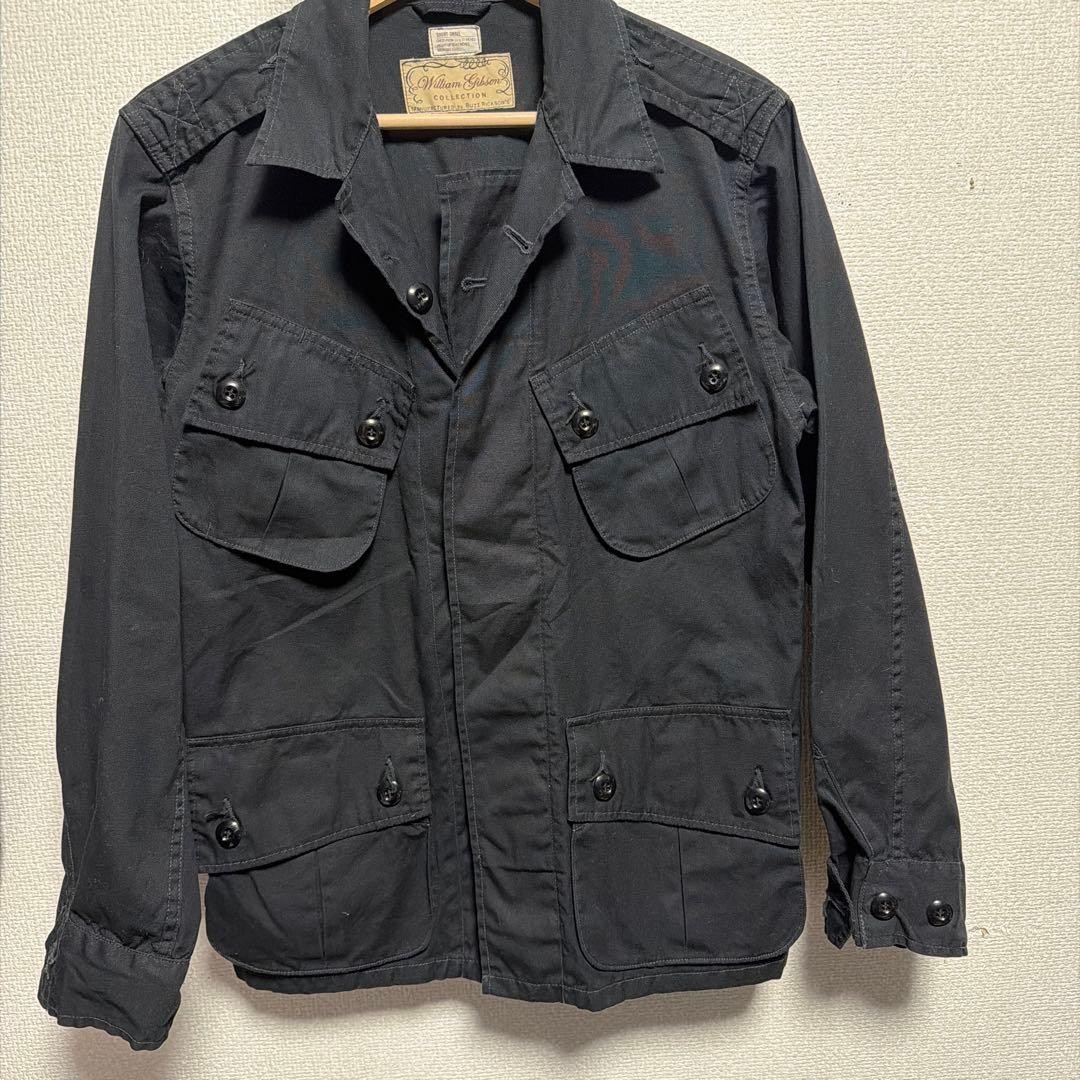 フラックス　flux tm ジョンジャクソン Buzz Rickson's William Gibson Jungle Fatigue Black Combat Jacket S