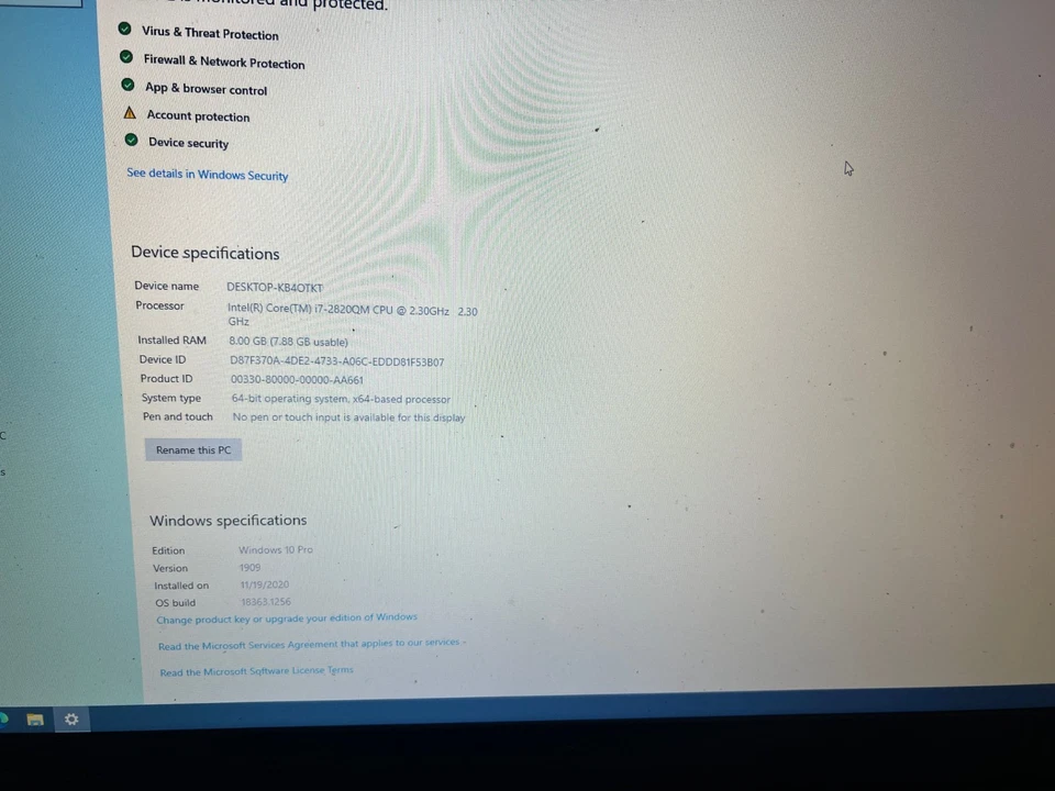 Laptop Dell Precision M6600 Intel Core I7-2820QM 2,30 GHz 8 GB RAM 240 GB SSD Foto 4 de 4