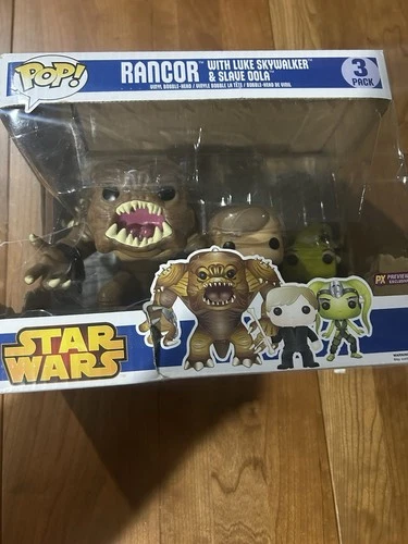 Funko Pop Star Wars Rancor - Luke Skywalker &  Oola 3 Pack PX Previews Exclusive