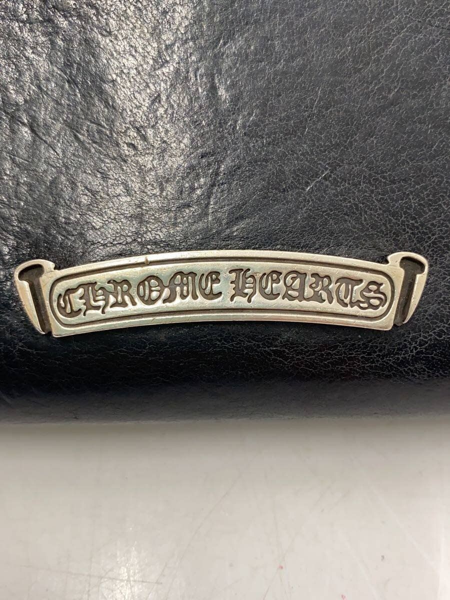 CHROME HEARTS long wallet leather Black plain men's Used thumbnail 3