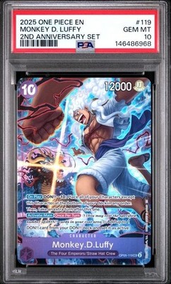 ONE PIECE MONKEY D. LUFFY ENGLISH VERSION 2ND ANNIVERSARY SET #119