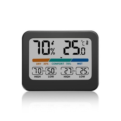 Digital Thermometer Hygrometer with Easy Setup and Multiple Mounting Choices
