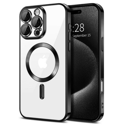 Magnetic Chrome TPU Case with Camera Cover for iPhone 16, Plus, Pro, Pro Max