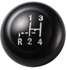 Vintage Speed Gear Knob w Stock Shift Pattern Black 7mm Thread VW Beetle