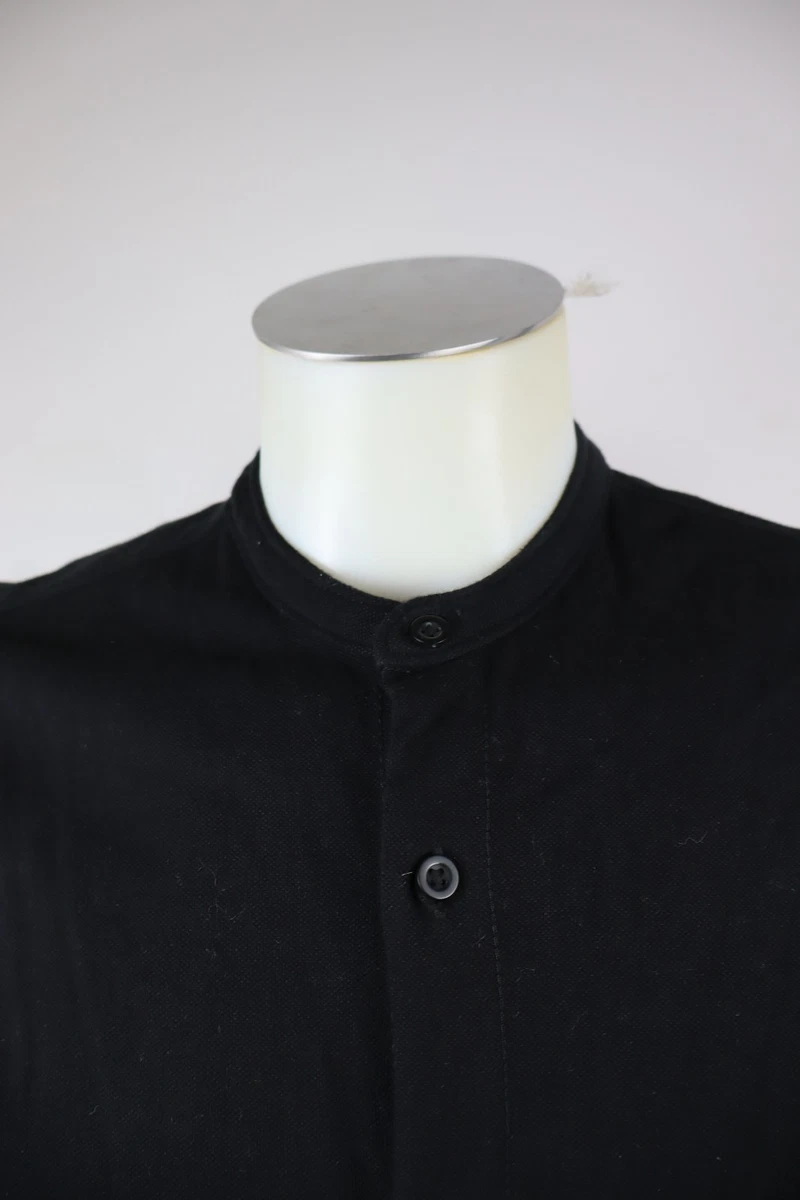 GUESS Camisa Hombre Manga Larga Casual Vintage Algodón Logo Negro Talla M