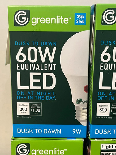 4 pack Dusk To Dawn LED 9W = 60watt Security Light Bulb Bright White 3000k A19 - Picture 2 of 4