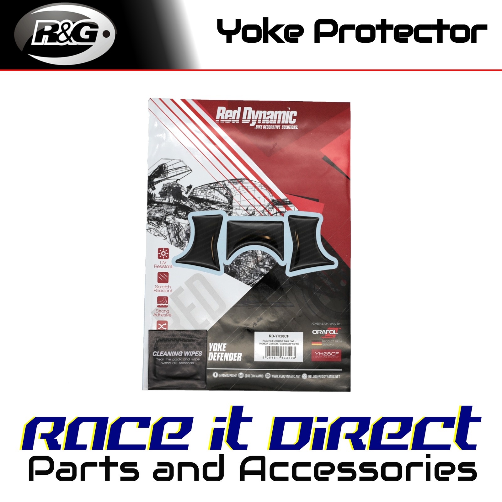 R&G - RD-YH28CF - Red Dynamic Fuel Cap / Yoke Protectors