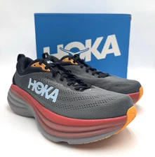 Hoka One BONDI 8 Men's NEW Running Sneaker Dark Grey Multiple Sizes (ACTL)