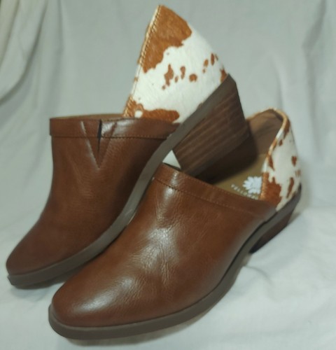 Yellow Box Lanee Booties Womens Sz 6 Cow Leather Hair Shooties Boots EUC