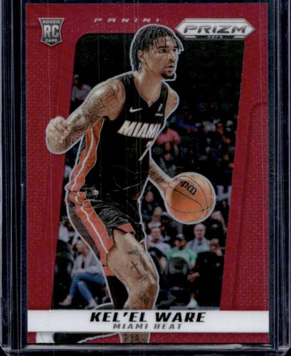 2024-25 Panini Prizm Deca #79 Kel'el Ware Rookie Red /199 Miami Heat COLOR MATCH