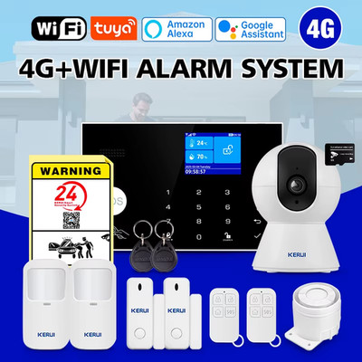 WiFi+4G Home Alarm with Temperature/Humidity Display G34 Security System Alarm T