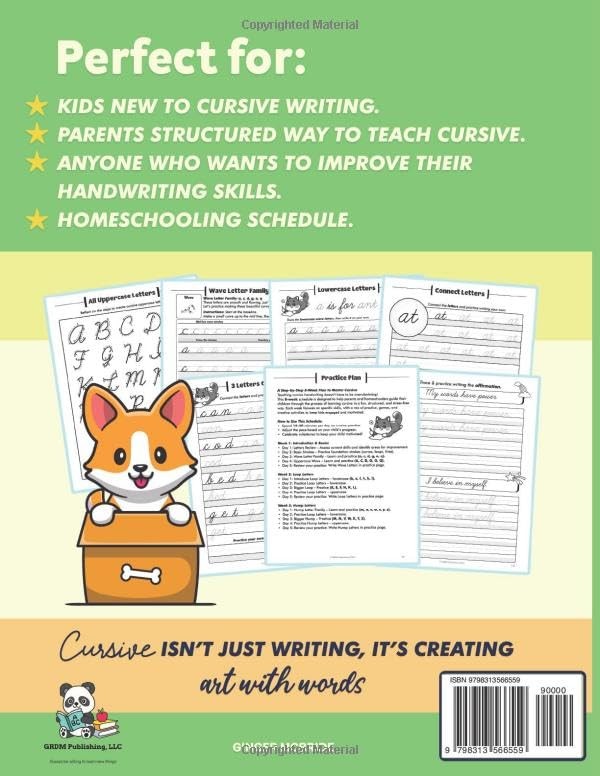 Cursive Handwrite Cursive Handwriting Notebook a Fun And Easy Guide For Parents Kids To ...