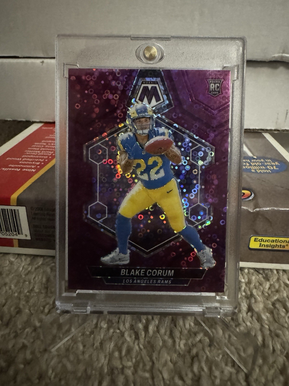 2024 Mosaic - Blake Corum #/50 Purple No Huddle Disco Prizm RC (368) SP Rookie