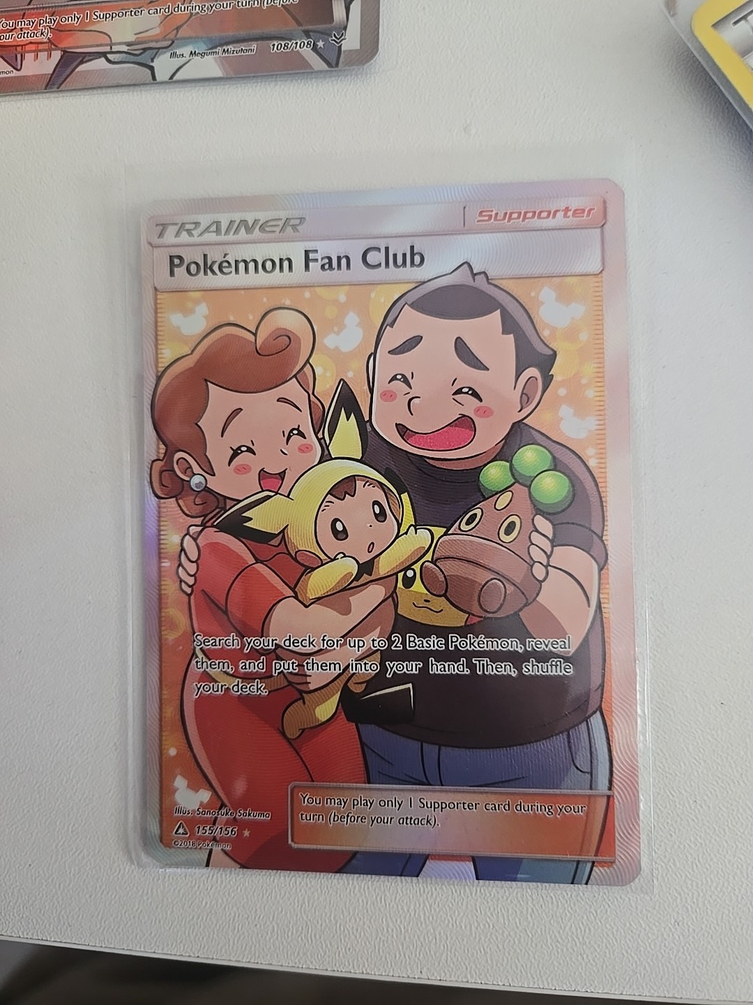 Pokemon Fan Club - 155/156 - Full Art Ultra Rare Ultra Prism Trainer Pokemon NM